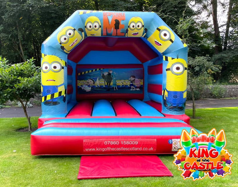 Minions Party Bouncy Castle Hire in Dunfermline, Glenrothes and Kirkcaldy plus Clackmannanshire, Larbert and Kinross