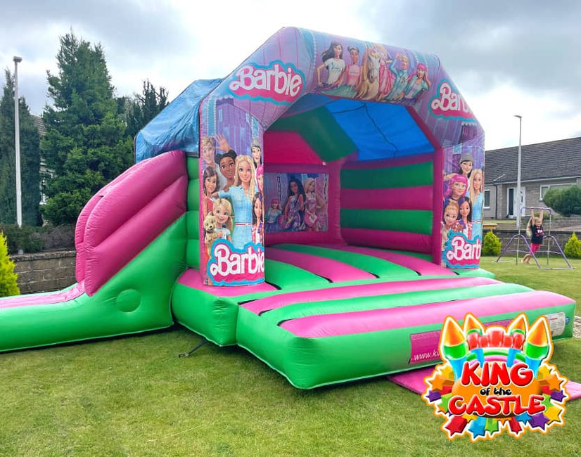 Barbie Disco Bouncy Castle Hire in Dunfermline, Glenrothes and Kirkcaldy plus Tullibody, Larbert and Alloa