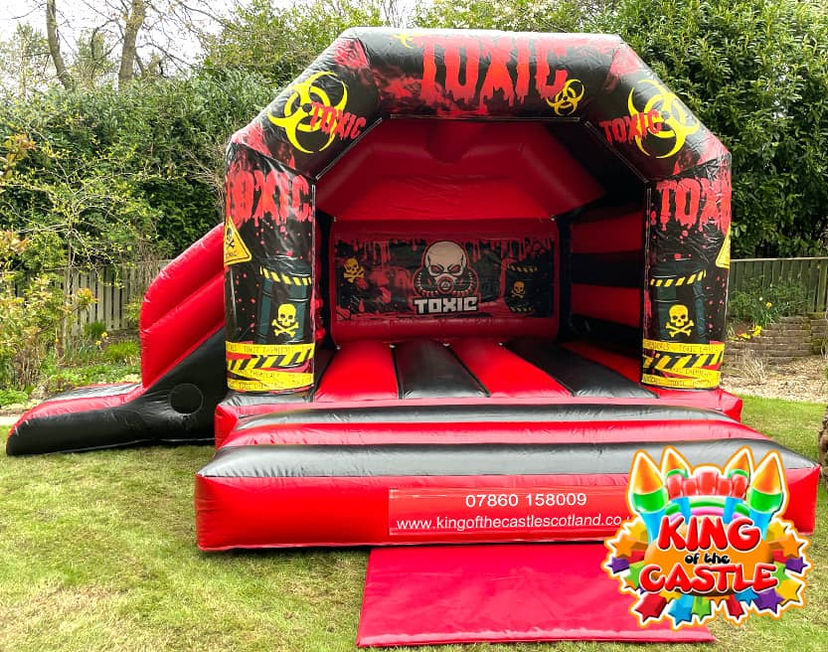 TOXIC Bouncy Castle with Slide Rental throughout Fife: Dunfermline, Glenrothes & Kirkcaldy, plus Kinross, Alloa, Alva and Larbert