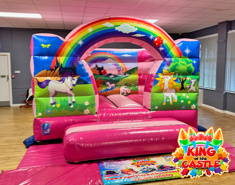 Low Height Unicorn Bouncy Castle Hire in Dunfermline, Glenrothes and Kirkcaldy plus Tullibody, Larbert and Alloa
