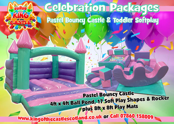 Pastel Bouncy Castle & Softplay Party Package