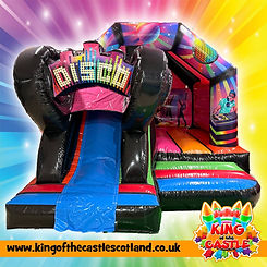 3D Disco Bouncy Castle with Slide