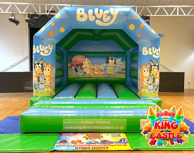 Bluey Bouncy Castle Hire in Dunfermline, Glenrothes and Kirkcaldy plus Tullibody, Larbert and Alloa