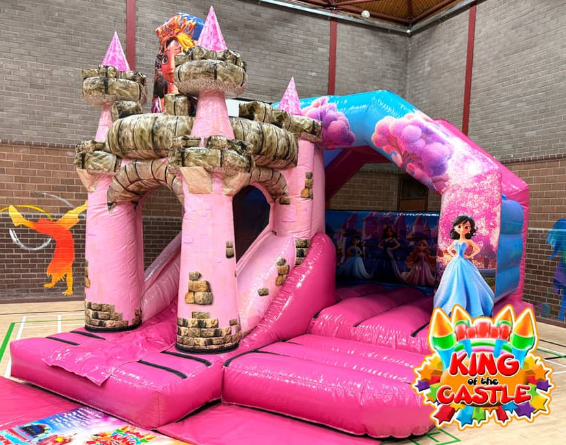 Let your hair down with the 3D Princess Tower Bouncy Castle.  This bouncy castle will be sure to delight your princess on their special day.

Available for delivery throughout Fife: Dunfermline, Kirkcaldy & Glenrothes, plus Larbert, Kinross and Alloa.