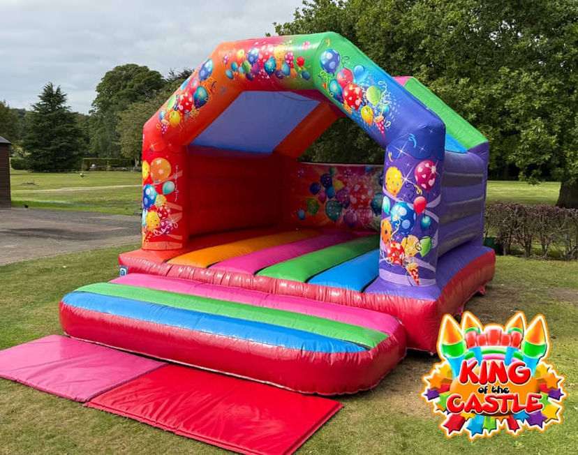 This bright and eye-catching bouncy castle is perfect for indoor parties, events and celebrations. Available for delivery throughout Fife: Dunfermline, Kirkcaldy and Glenrothes, plus Larbert, Stenhousemuir and Carronshore.