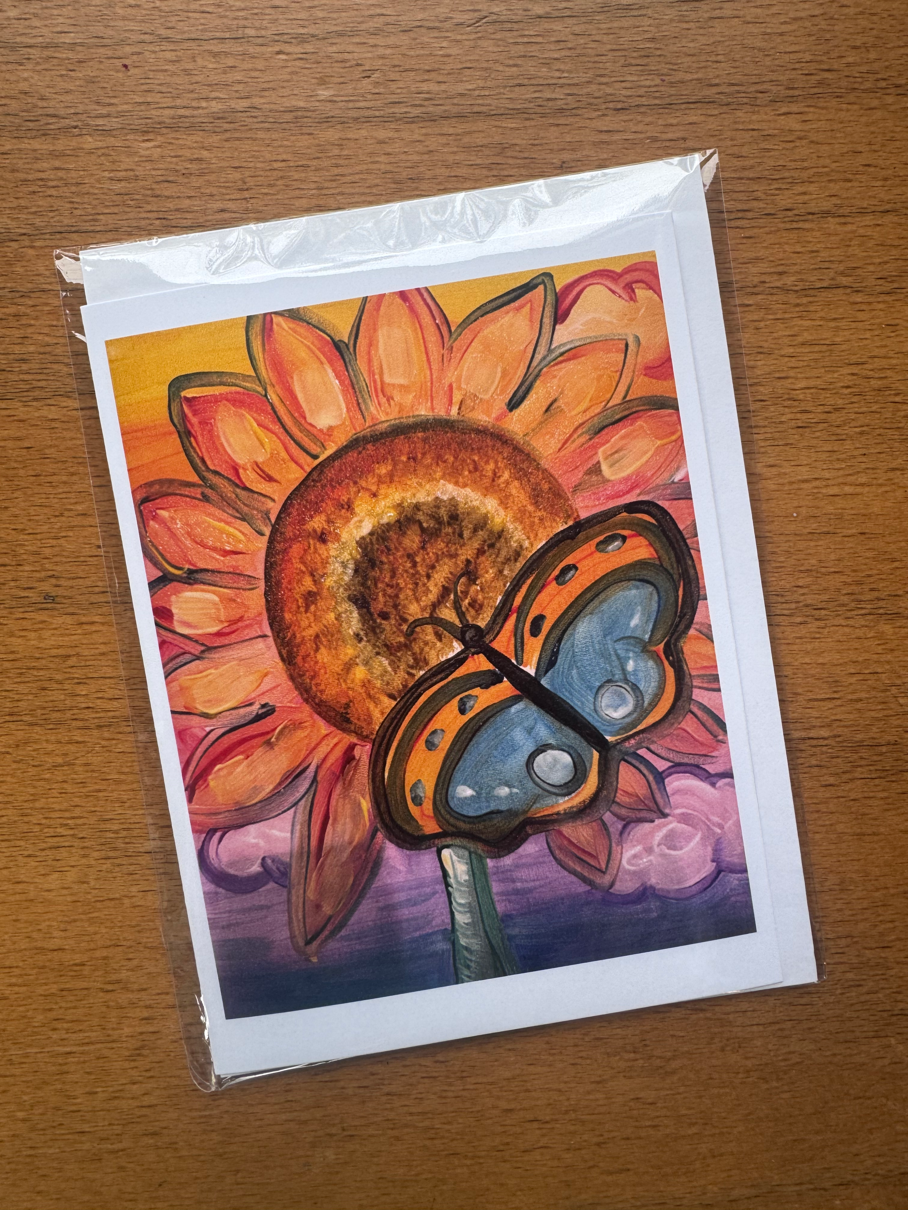 Card - Sunflower Butterfly