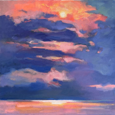 Landscape painting in oil by Sharon Martin - 'Deep Purple'