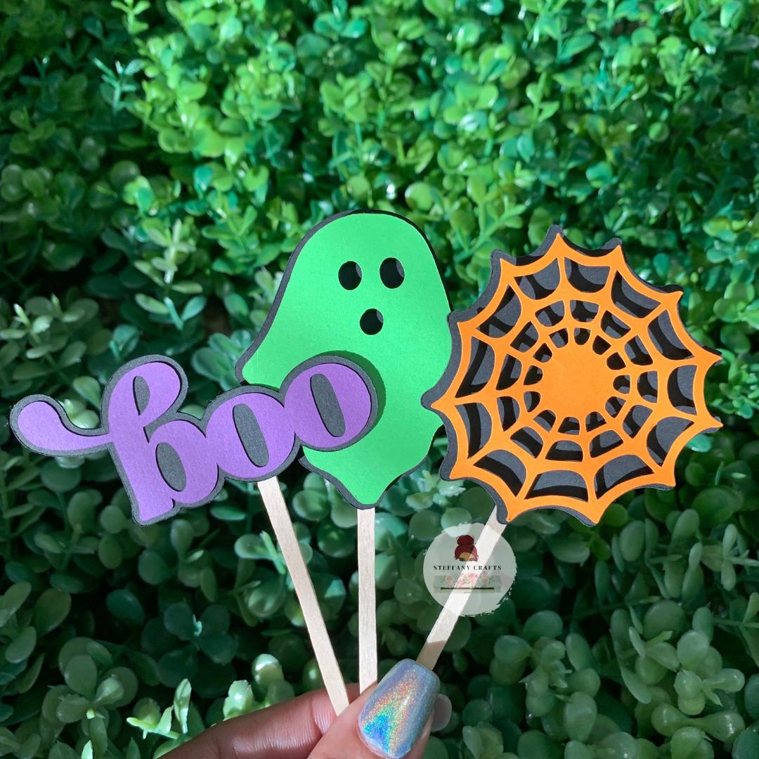 Traditional Halloween Cupcake Toppers