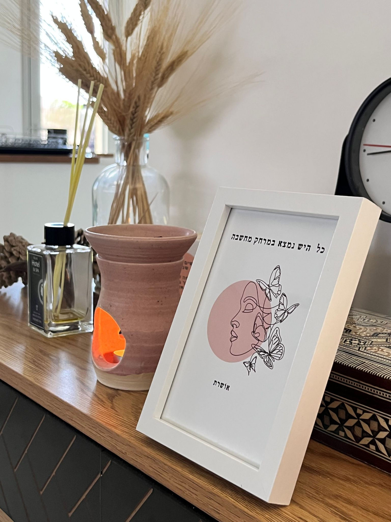 גלויות השראה במסגרת עץ מידה 10*15