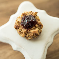italian nut ball with walnuts and jam