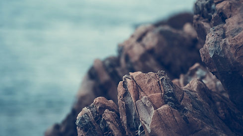 Volcanic rocks on coast