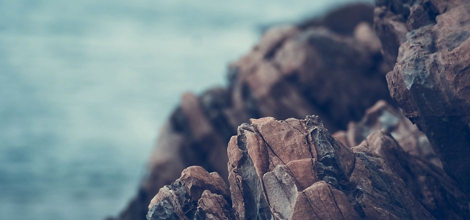 Volcanic rocks on coast