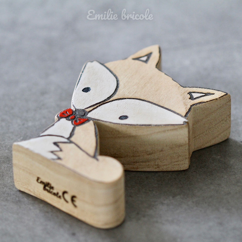 Miniature : Renard au noeud pap’ rouge