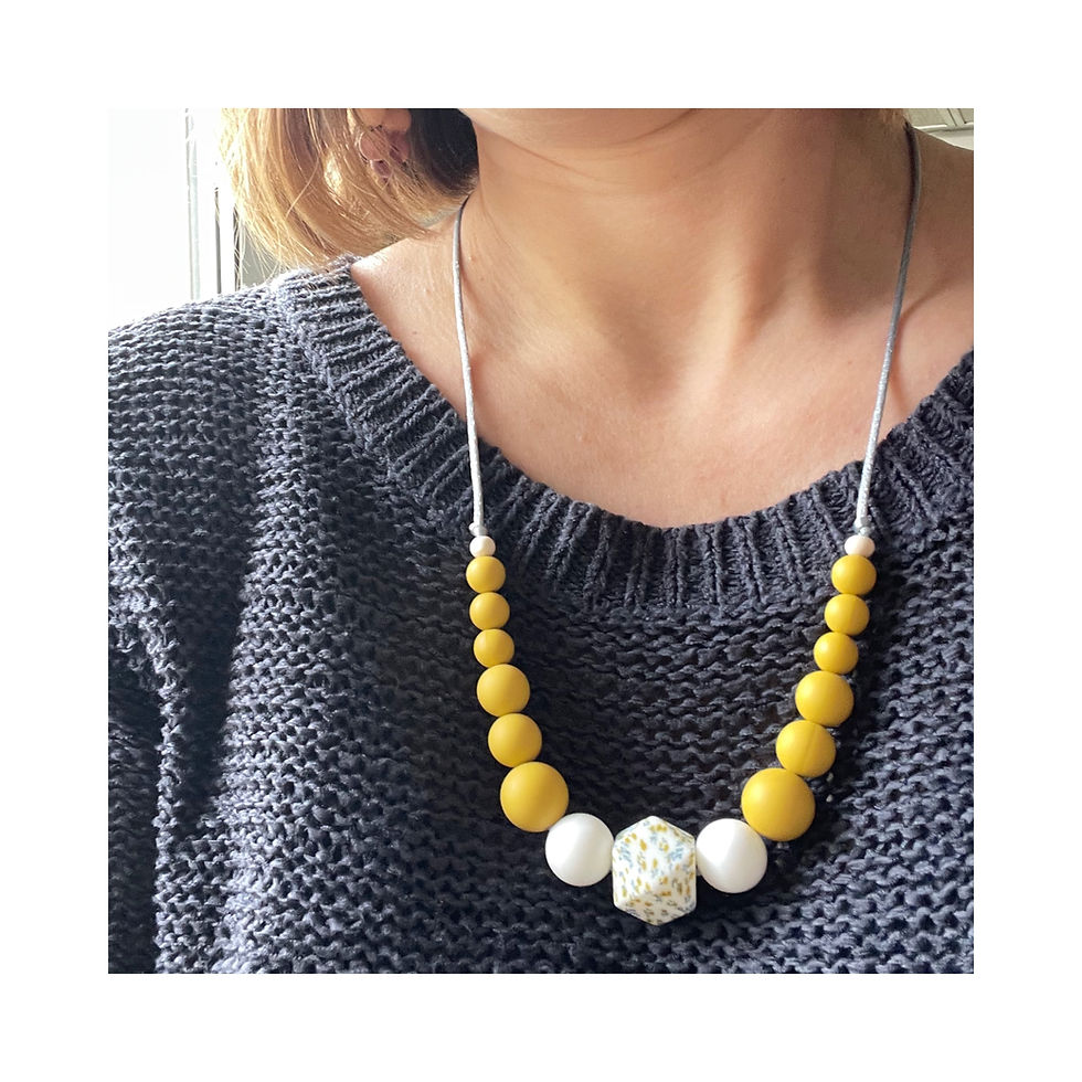 Miniature : Collier d’allaitement ou de portage Moutarde