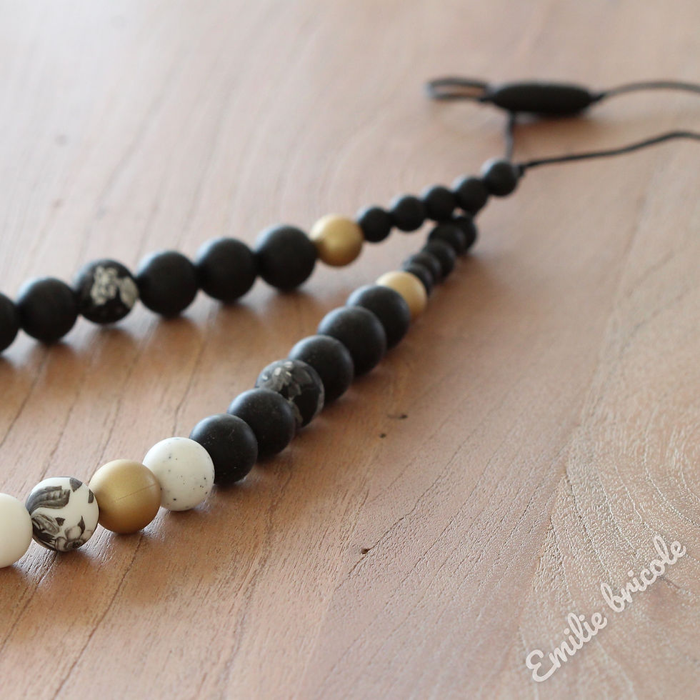 Miniature : Collier d’allaitement et/ou de portage Black & White 