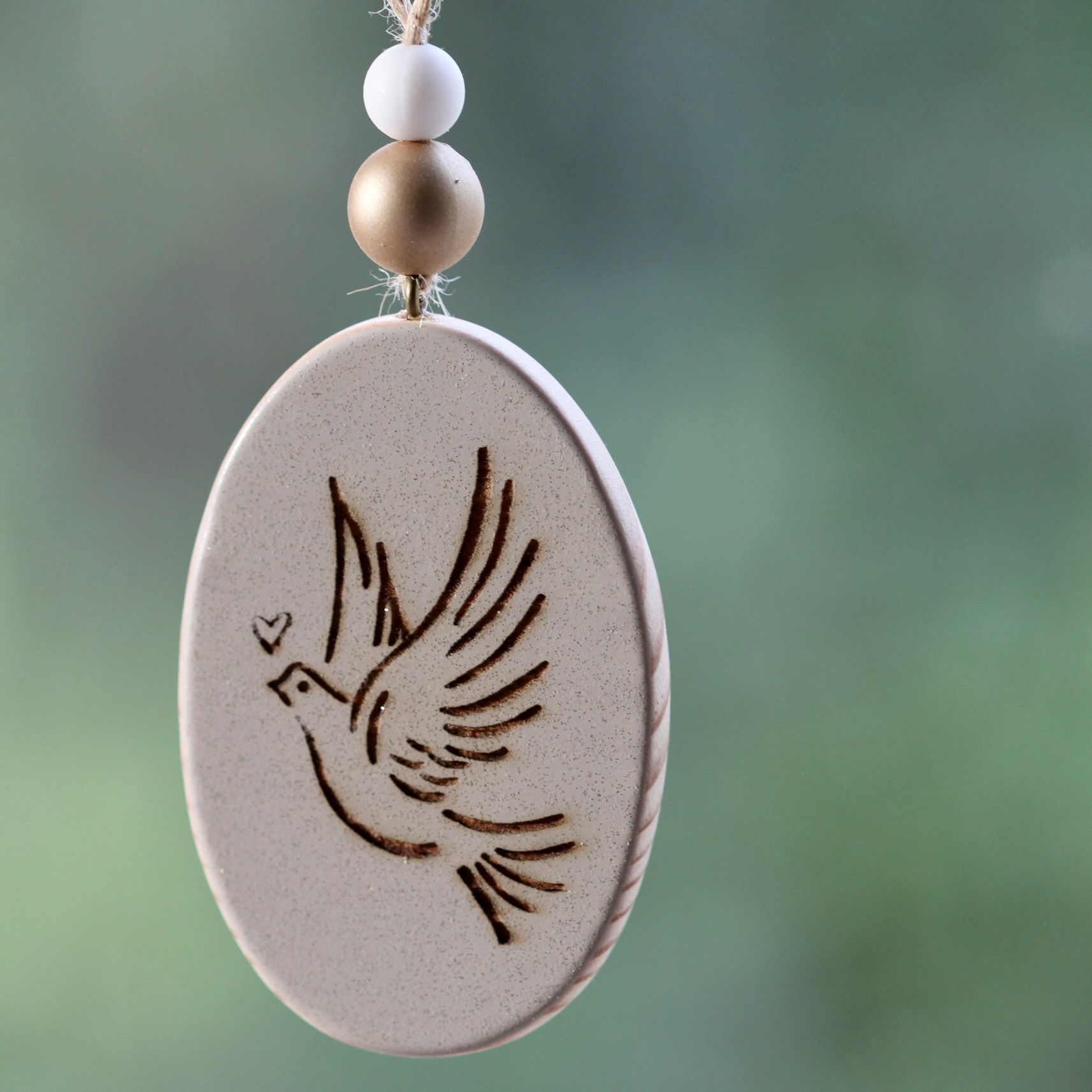Suspension de Noël - la colombe