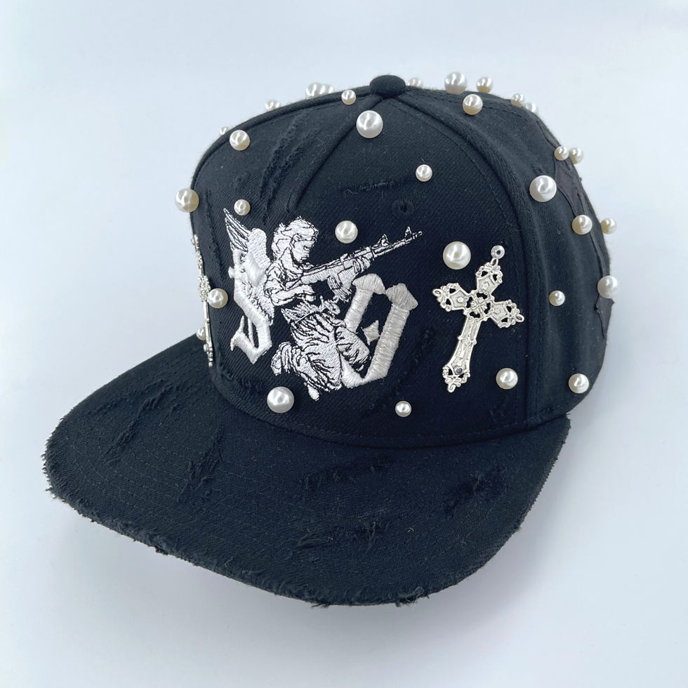 Thumbnail: SANVI costumized Flat Cap Pearls