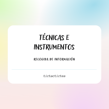 TÉCNICAS E INSTRUMENTOS