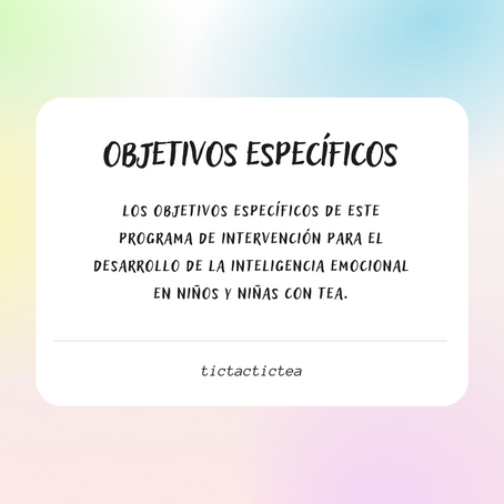 OBJETIVOS ESPECÍFICOS