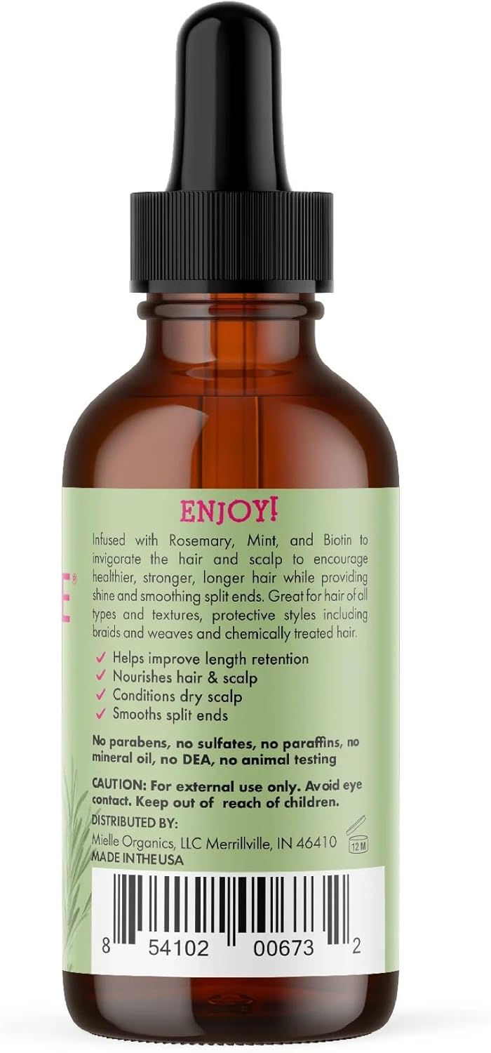 Miniatura: Mielle Rosemary Mint Scalp & Hair Oil 2oz, clear