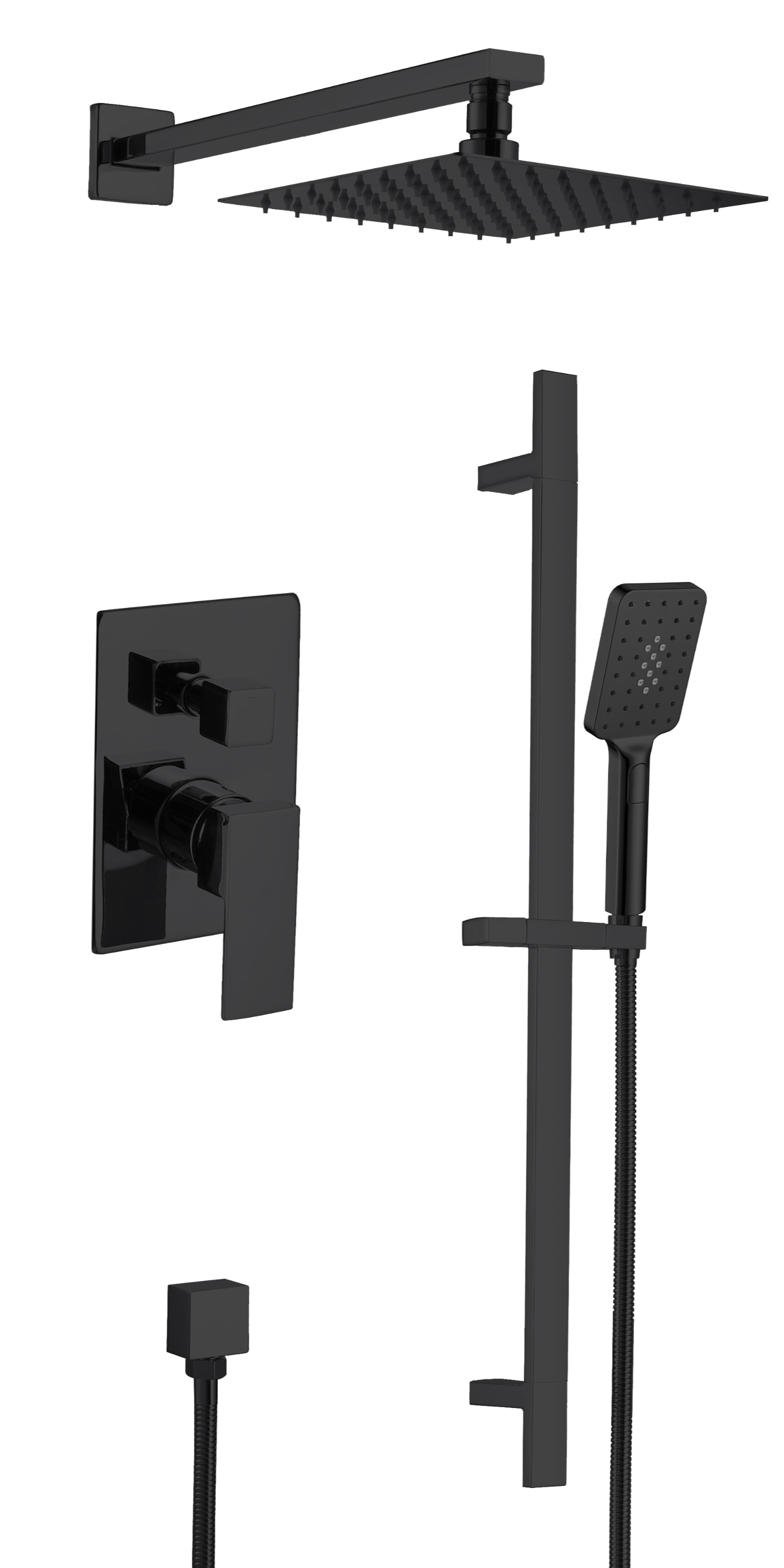 Matte Black Rain Shower