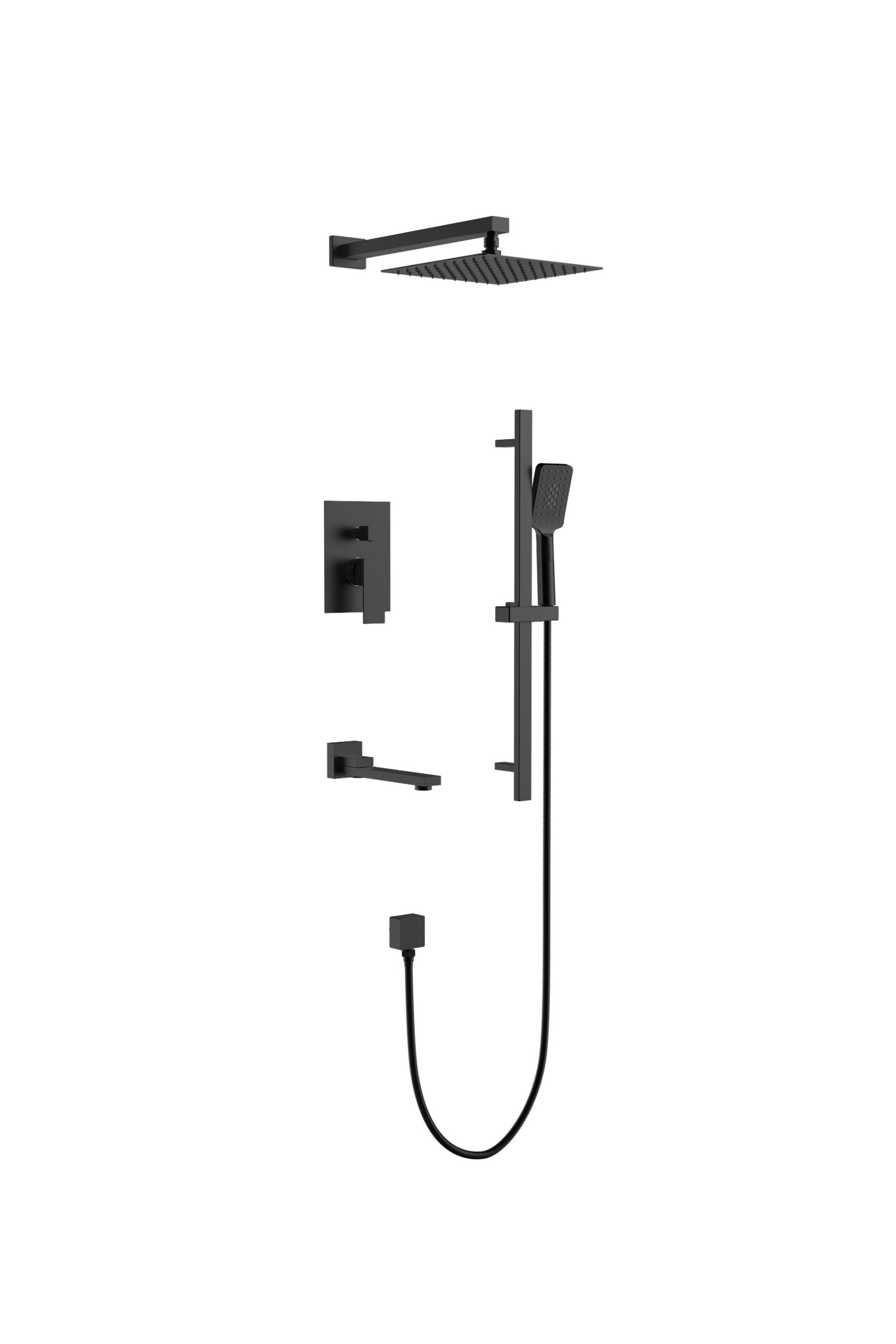 Matte Black Rain Shower