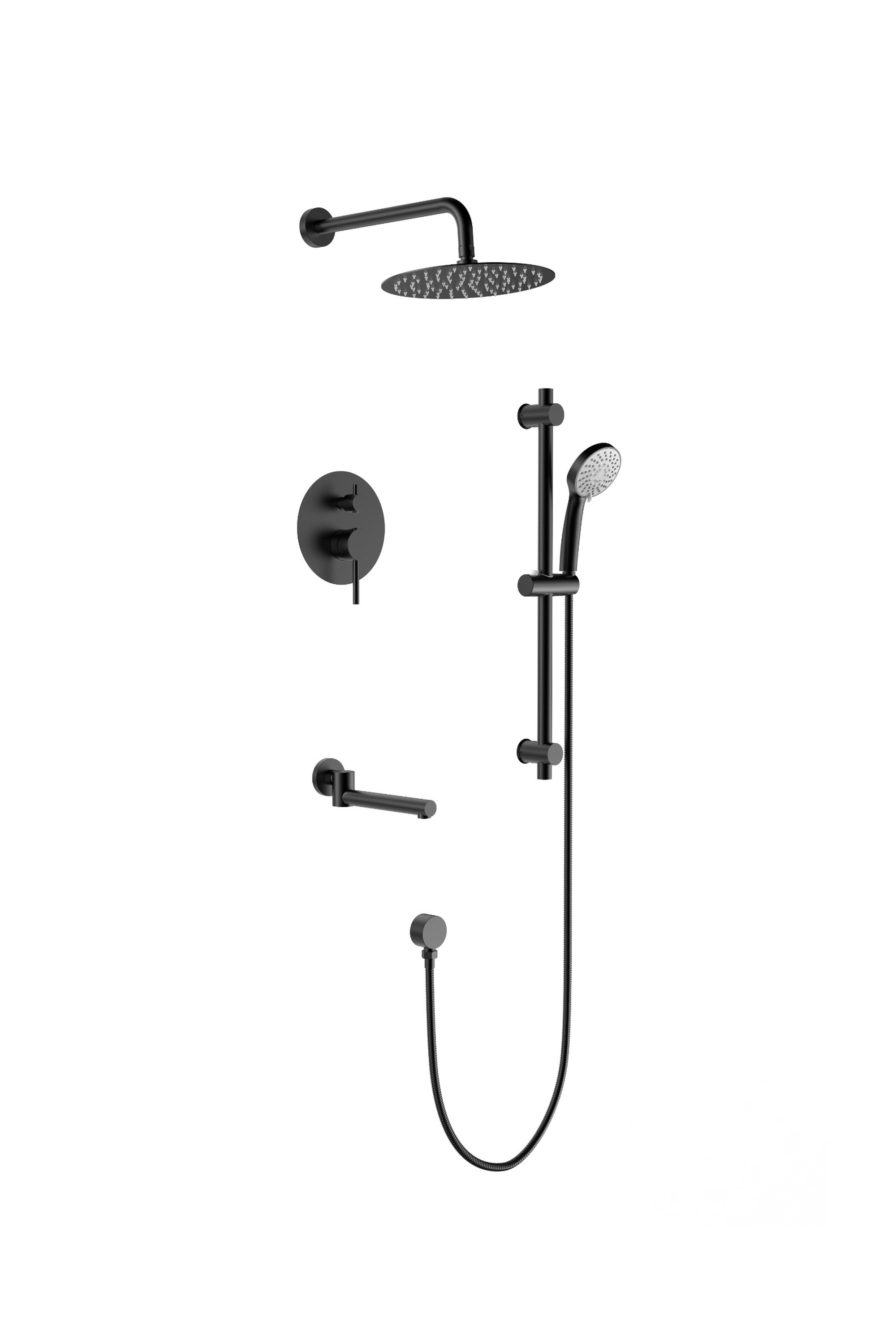 Matte Black Rain Shower