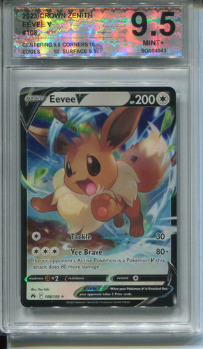 eevee v pokemon card value Eevee V SWSH065 Pokemon TCG Black Star Promo Full Art Ultra Rare NM/MINT