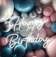 neon happy birthday