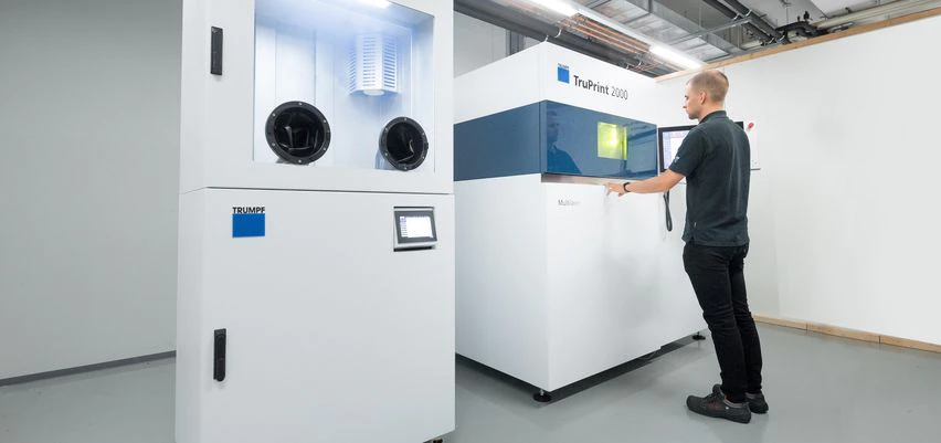 TRUMPF präsentiert umweltfreundlich gefertigte Serienteile aus dem 3D-Drucker auf der Formnext Messe.