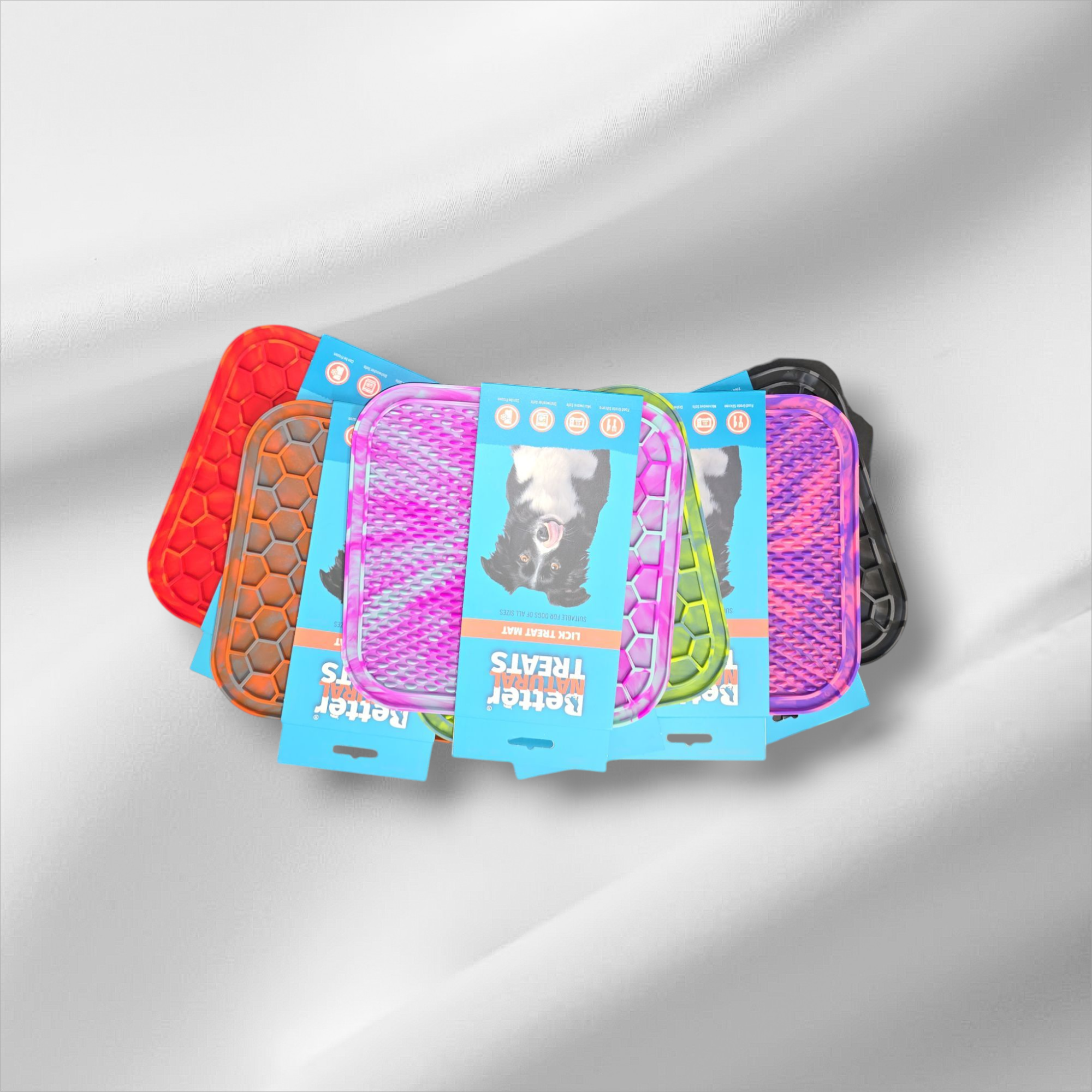 Lick mats with suction cups