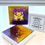 Thumbnail: Omega Psi Phi Que coasters square purple gold resin - Divine Legacy fraternity barware in white gift box