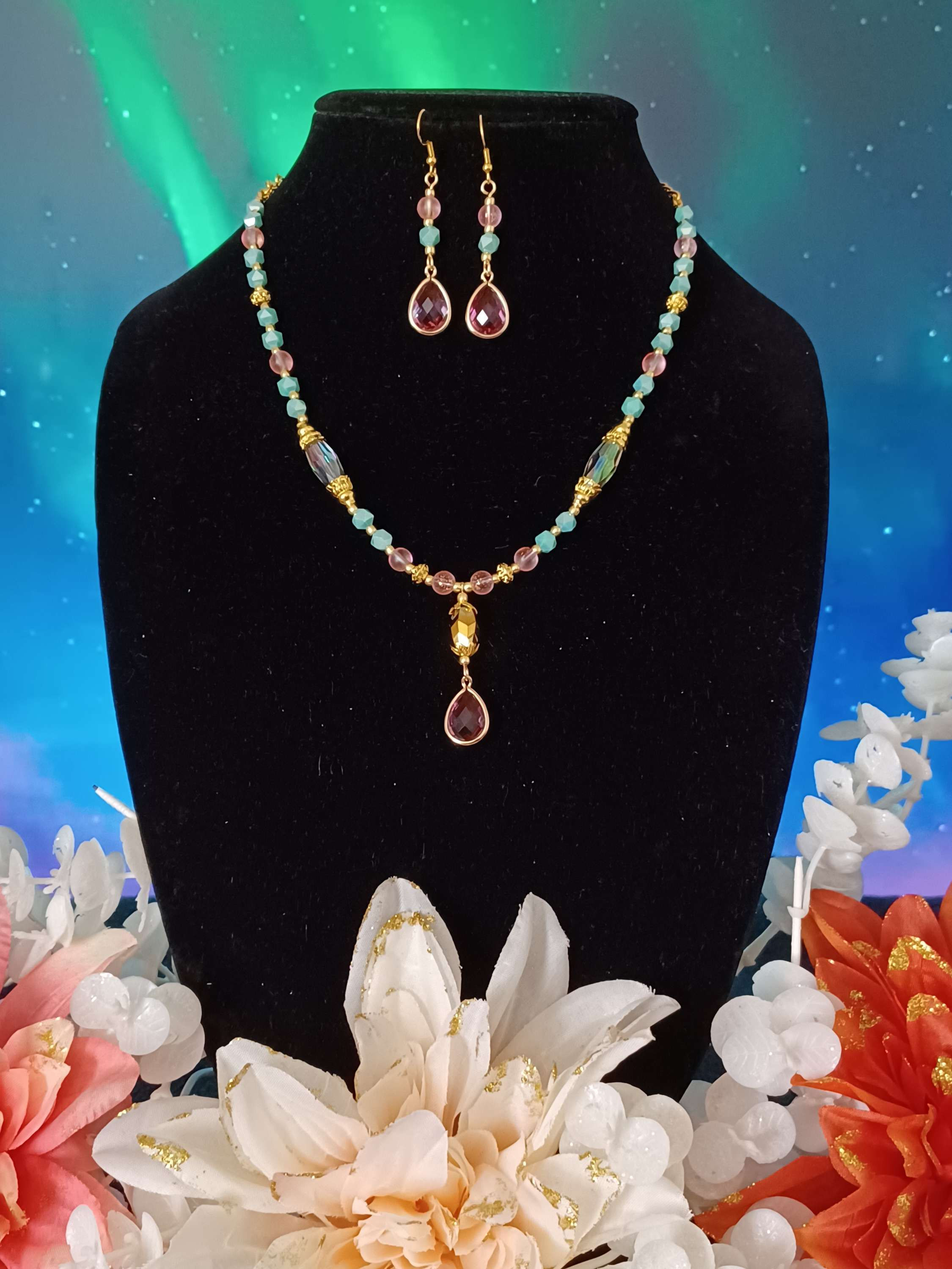 Necklace and earrings set