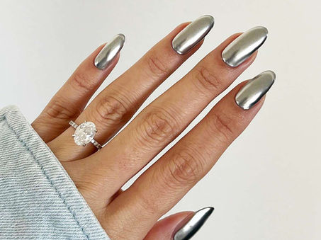 Silver Chrome Nails