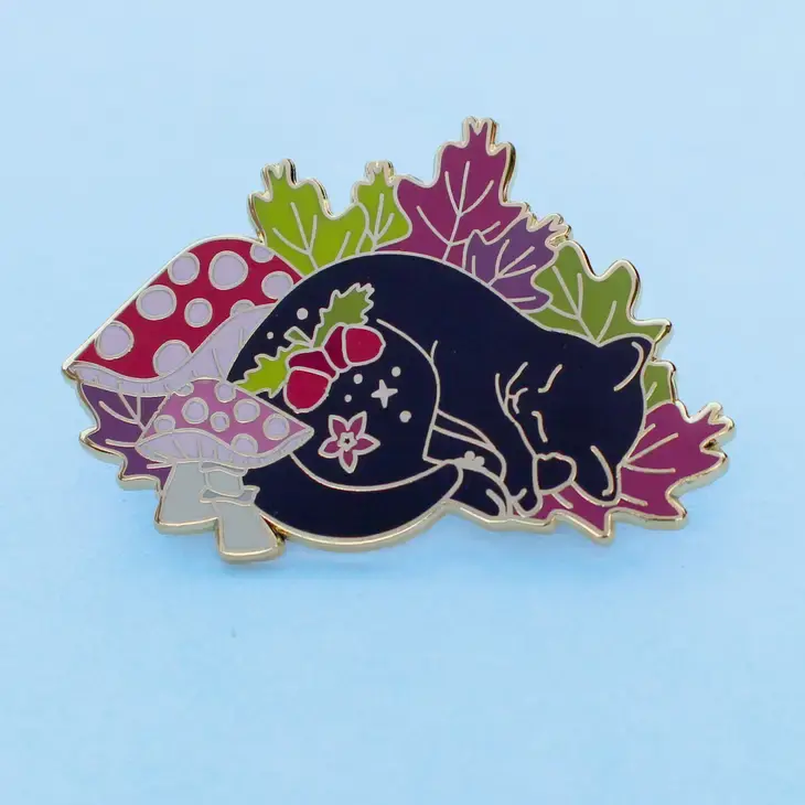 Autumn Cat Enamel Pin