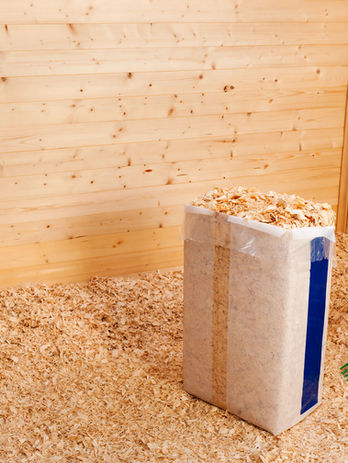 Bagged shavings are perfect for the stable.