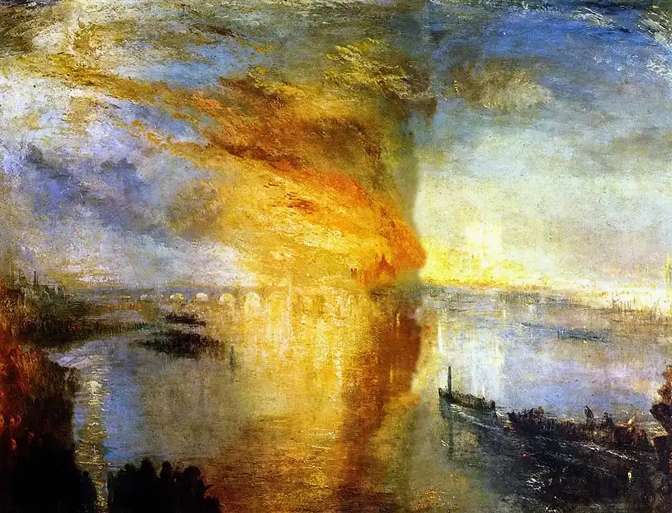 Turner L'incendio della Camera dei Lord e dei Comuni
