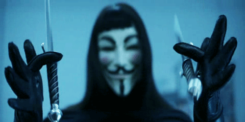V per Vendetta, film, Anonymous, gif