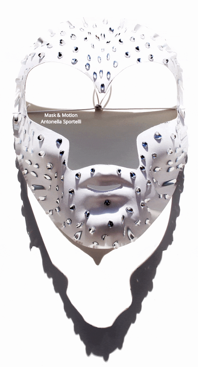 Mask in motion art by ArtAndFashion Sportelli