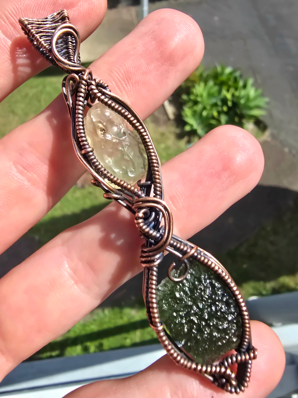 Thumbnail: Moldavite & LDG pendant