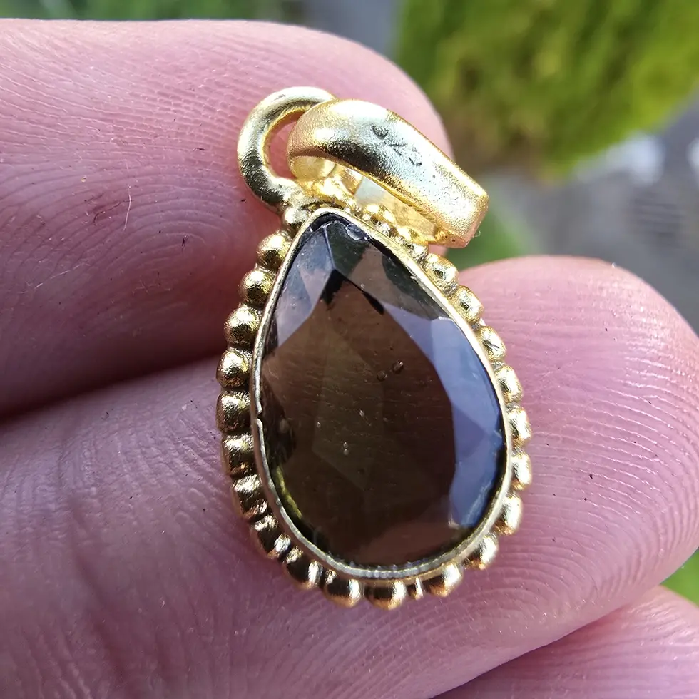 Thumbnail: Faceted Moldavite Pendant
