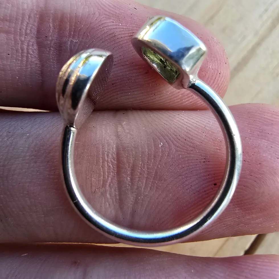 Thumbnail: Adjustable Moldavite Ring