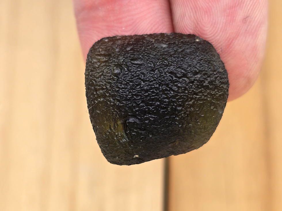 Thumbnail: Textured dark green Moldavite 1.94g