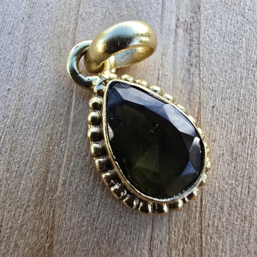 Thumbnail: Faceted Moldavite Pendant