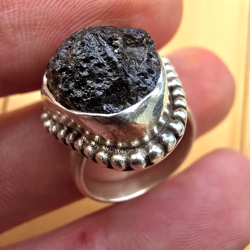 Thumbnail: Moldavite Ring