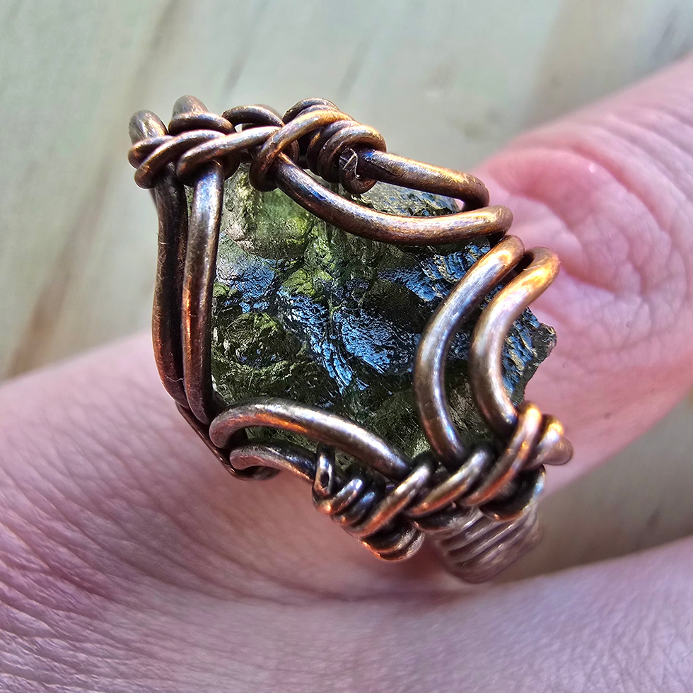 Moldavite Ring