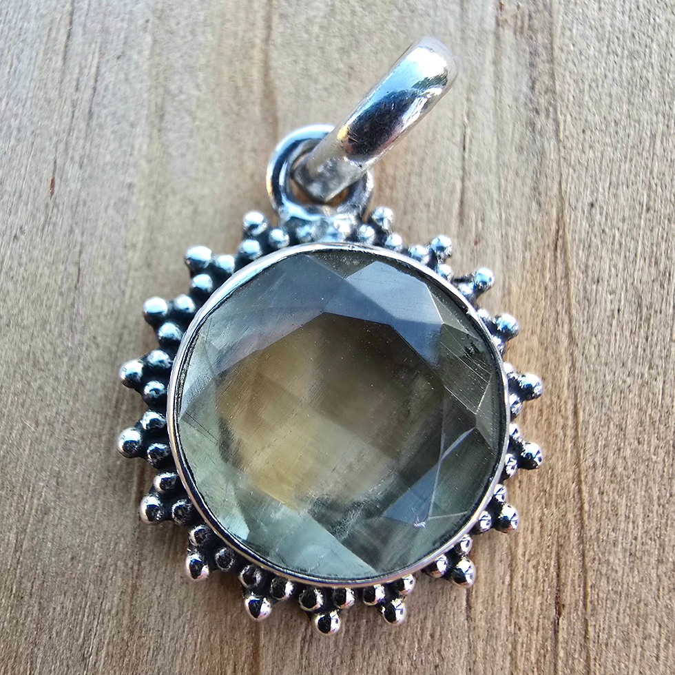 Faceted Libyan Desert Glass Pendant