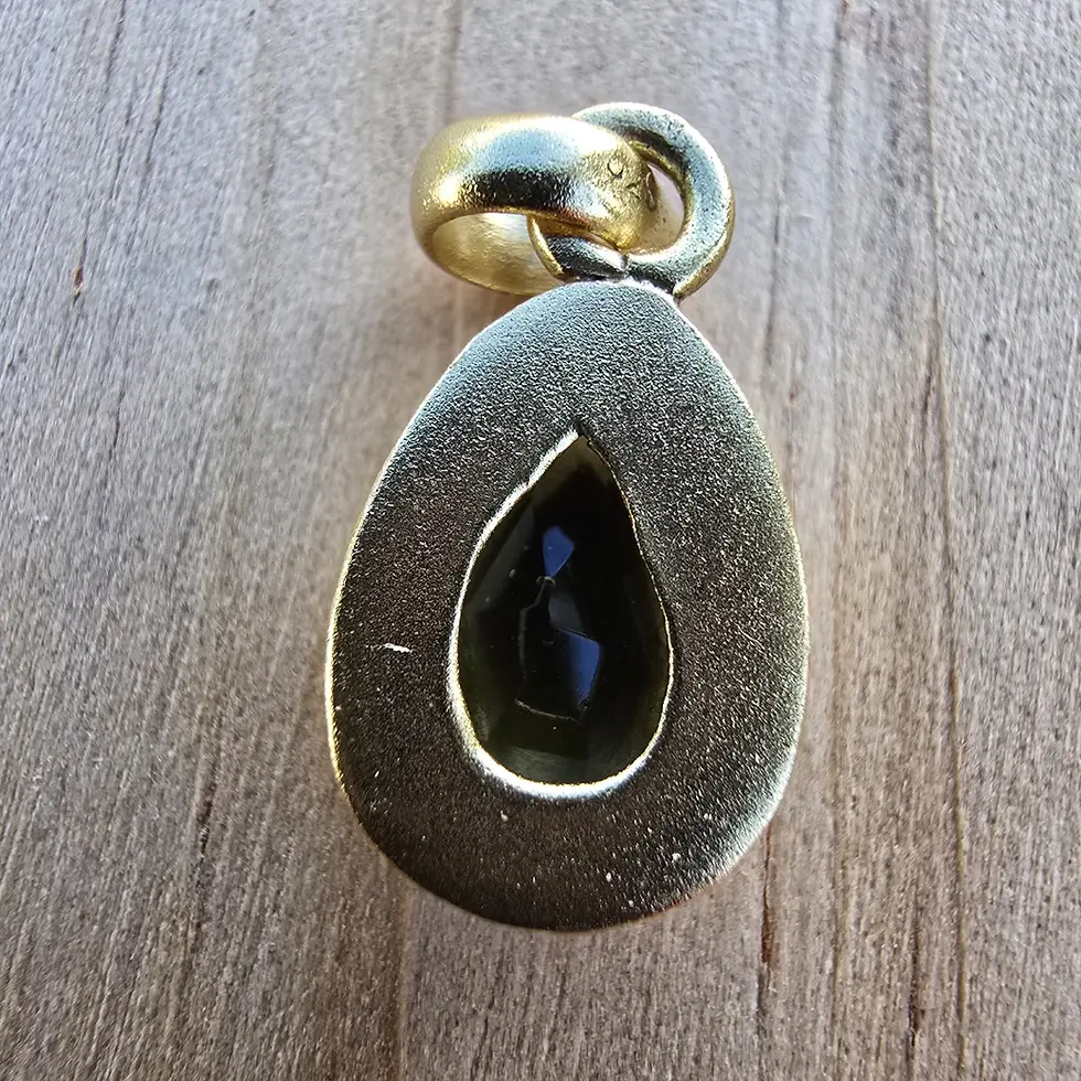 Thumbnail: Faceted Moldavite Pendant