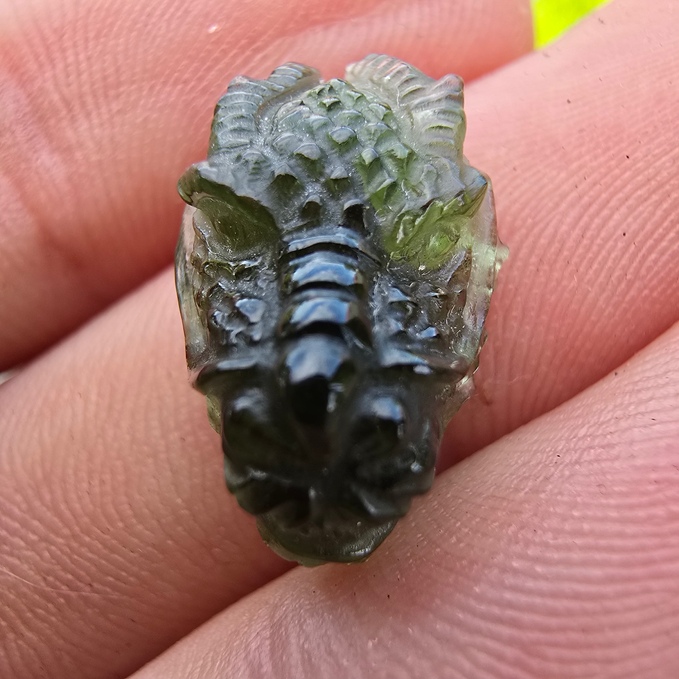 Thumbnail: Moldavite Dragon Carving