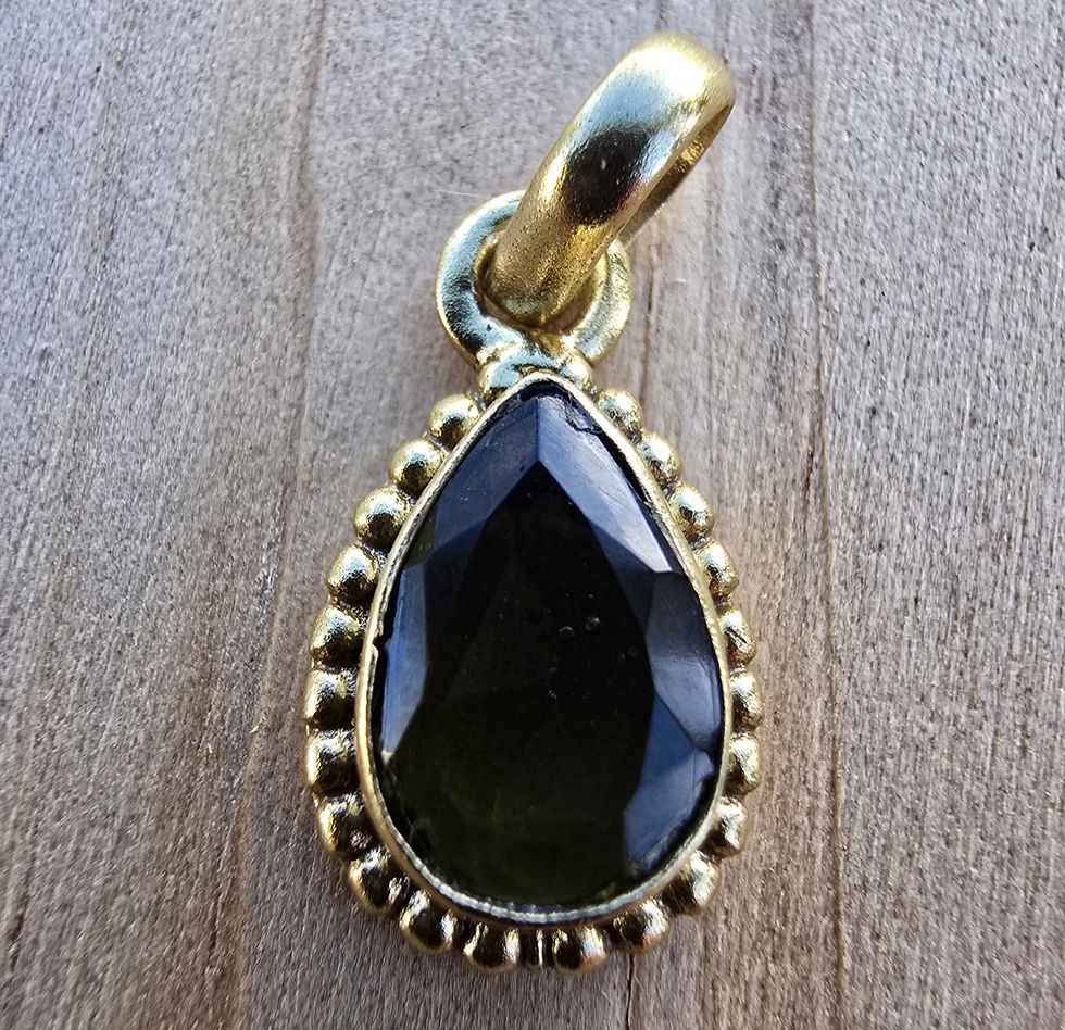 Faceted Moldavite Pendant
